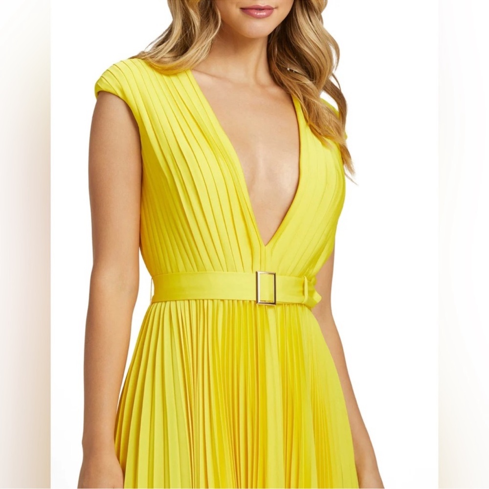 Lena Vibrant Yellow Midi Dress